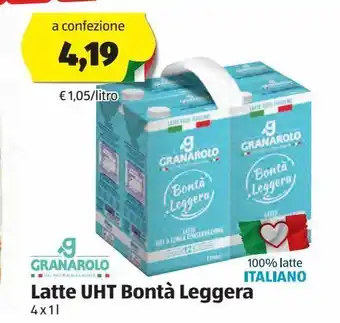 ALDI Latte uht bonta leggera offerta
