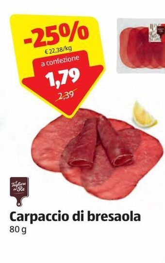 ALDI Carpaccio di bresaola offerta