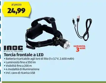 ALDI Torcia frontale a led offerta