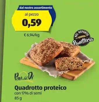 ALDI Quadrotto proteico offerta
