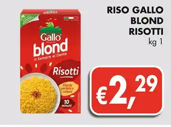 Supermercato Coal Riso gallo blond risotti 1 kg offerta