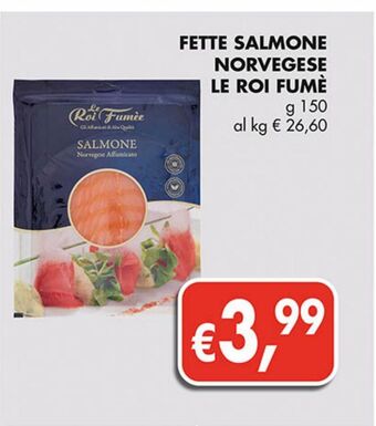 Fette salmone norvegese le roi fumè