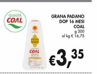 Supermercato Coal Grana padano dop 16 mesi coal offerta