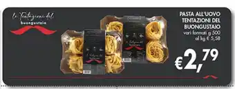 Supermercato Coal Pasta all'uovo tentazioni del buongustaio offerta