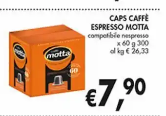 Supermercato Coal Caps caffè espresso motta offerta