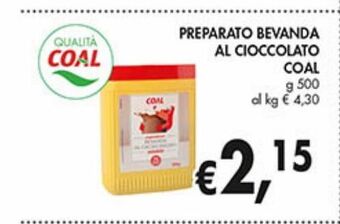 Supermercato Coal Preparato bevanda al cioccolato coal offerta