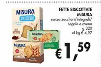 Supermercato Coal Fette biscottate misura offerta
