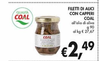 Supermercato Coal Filetti di alici con capperi coal offerta