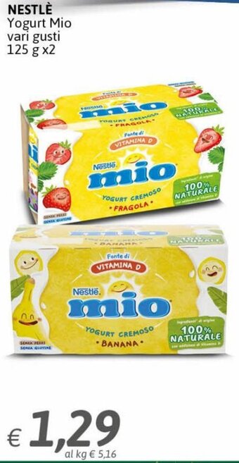 Nestlè Yogurt Mio vari gusti 125 g x2