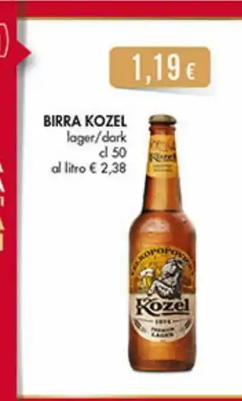 Supermercato Coal Birra kozel offerta