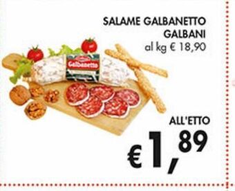 Supermercato Coal Salame galbanetto galbani offerta