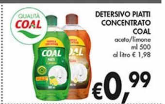 Detersivo piatti concentrato coal