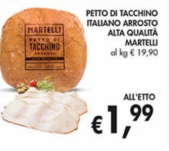 Supermercato Coal Petto di tacchino italiano arrosto alta qualitá martelli offerta
