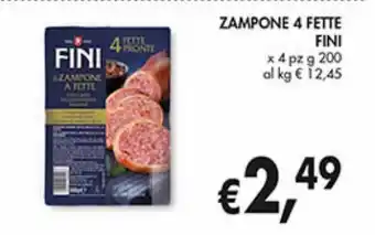 Supermercato Coal Zampone 4 fette fini offerta