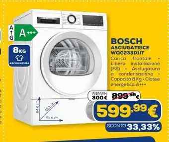 Euronics Bosch asciugatrice offerta