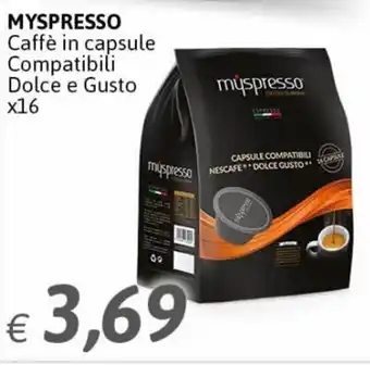 Coop Radenza Myspresso Caffè in capsule Compatibili Dolce e Gusto x16 offerta