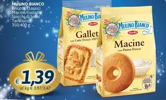 Coop Radenza Mulino Bianco Biscotti Classici Macine/Galletti/Spicchi di Sole/Tarallucci 350/400 g offerta