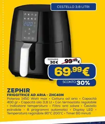 Euronics Zephir friggitrice ad aria offerta