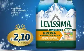 Coop Radenza Levissima Acqua Minerale Naturale 1,5 lt x6 offerta