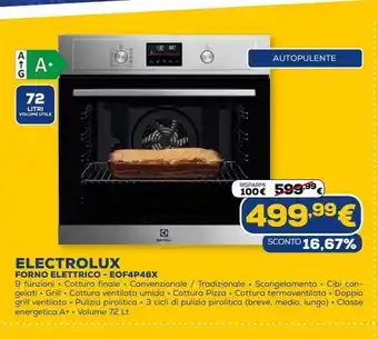 Euronics Electrolux forno elettrico offerta