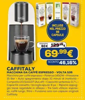 Euronics Caffitaly macchina da caffè offerta
