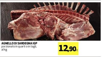 Coop Agnello Di Sardegna IGP porzionato in quarti o in tagli, al kg offerta