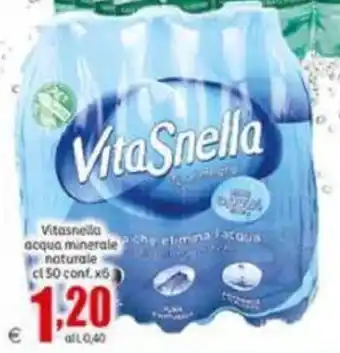 Elite Vitasnella Acqua Minerale Naturale cl 50 Conf. x 6 offerta