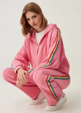 OVS Felpa oversize con cappuccio love therapy offerta
