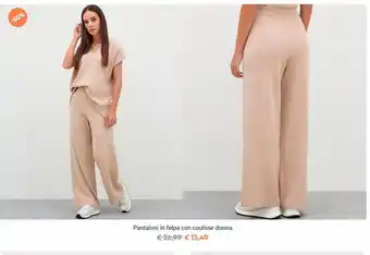 Upim Pantaloni in felpa con coulisse donna offerta