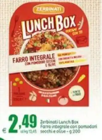 Elite Zerbanati Lunch Box Farro Integrale Con Pomodori Secchi e Olive - g 200 offerta