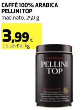 Coop Pellini Top Caffè 100% Arabica Macinato, 250 g offerta