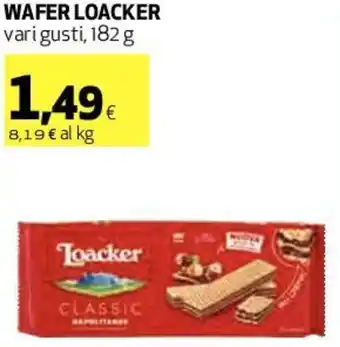 Coop Loacker Wafer Vari Gusti 182 g offerta