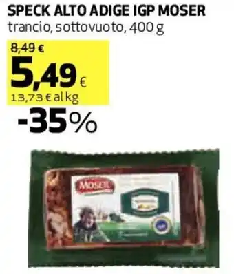 Coop Moser Speck Alto Adige IGP Trancio, Sottovuoto 400 g offerta