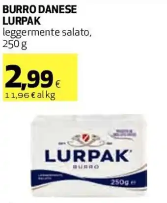 Lurpak Burro Danese Leggermente Salato, 250 g