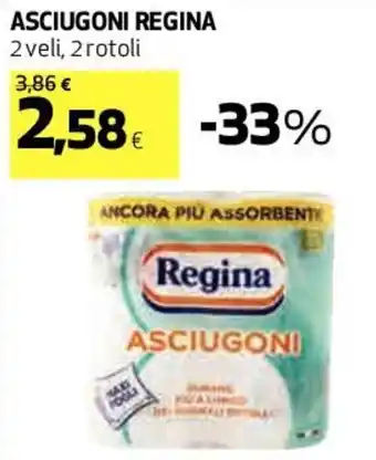 Coop Regina Asciugoni 2 Veli, 2 Rotoli offerta