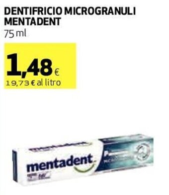 Coop Mentadent Dentifricio Microgranuli 75 ml offerta