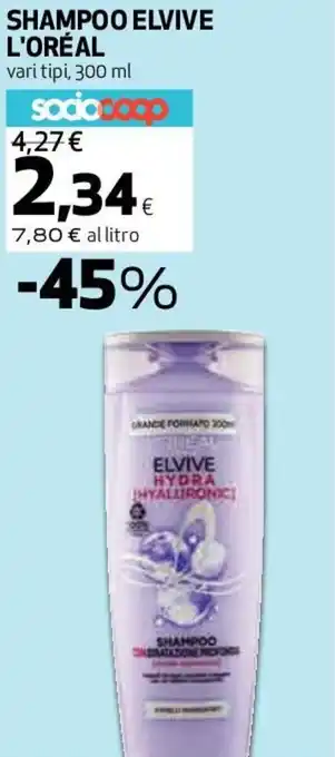 Coop L'Oréal Shampoo Elvive 300 ml offerta
