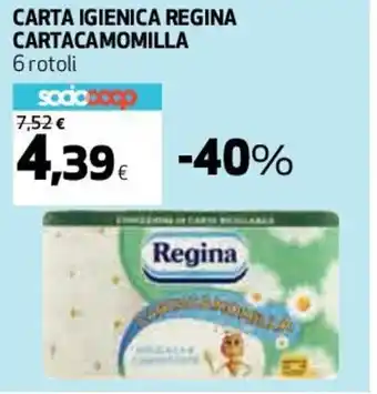 Coop Regina Cartacamomilla Carta Igienica 6 Rotoli offerta