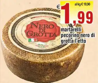 Idromarket Martarelli pecorino nero di grotta l'etto offerta