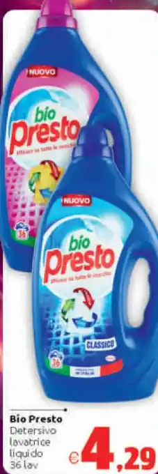Vicino a te supermercati Bio Presto Detersivo Lavatrice Liquido 36 Lav offerta