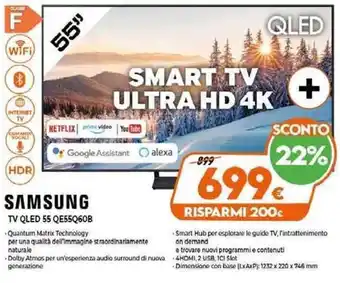 Expert Samsung TV QLED 55 QE55Q60B offerta