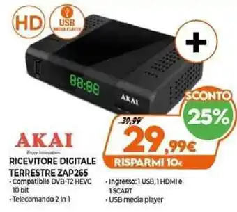 Expert Akai Ricevitore Digitale Terrestre ZAP265 offerta