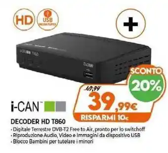 Expert I-Can Decoder HD T860 offerta