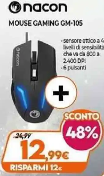 Expert Nacon Mouse Gaming GM-105 offerta