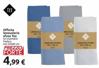 Carrefour Market Offerta lenzuoleria sfusa tex offerta