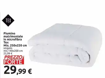 Carrefour Market Piumino matrimoniale in microfibra tex offerta