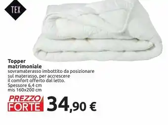 Carrefour Market Topper matrimoniale tex offerta