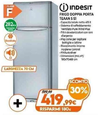 Expert Indesit Frigo Doppia Porta Teaan 5 S1 offerta