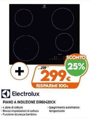 Expert Electrolux Piano A Induzione EIR60420CK offerta