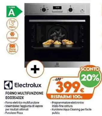 Expert Electrolux Forno Multifunzione EOD3S420X offerta